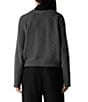 Eileen Fisher Ribbed Knit Round Neck Long Sleeve Button-Front Cardigan - Image 2