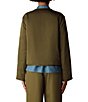 Eileen Fisher Satin Weave Round Neck Long Sleeve Button-Front Jacket - Image 2