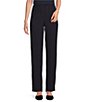 Color:Nocturne - Image 1 - Silk Georgette Crepe High Waisted Tapered Leg Pull-On Pants