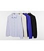 Eileen Fisher Silk Georgette Crepe Point Collar Long Sleeve Button-Front Shirt, Color:Black - Image 5