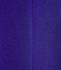 Color:Blue Violet - Image 6 - Silk Georgette Crepe V-Neck Long Sleeve Side Slit Long Top