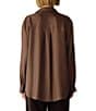 Eileen Fisher Silk Twill Point Collar Long Sleeve Button-Front Shirt - Image 2