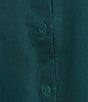 Eileen Fisher Silk Twill Point Collar Long Sleeve Button-Front Shirt - Image 4