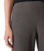 Eileen Fisher Stretch Crepe Flat Front Slim Ankle Pants, Color:Rye - Image 3