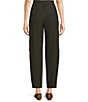 Eileen Fisher Stretch Crepe Lantern Cargo Ankle Pants, Color:Woodland - Image 2