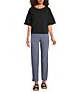 Eileen Fisher Stretch Crepe Slim Ankle Pants - Image 3