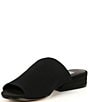 Color:Black - Image 4 - Stretch Knit Asymmetrical Slide Sandals