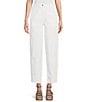 Color:White - Image 1 - Stretch Organic Cotton Pull-On Lantern Ankle Pants