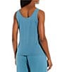 Color:River - Image 2 - Stretch Silk Jersey Scoop Neck Tank