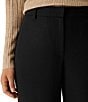 Eileen Fisher Stretch Wool Blend Crepe Wide Leg Trouser Pants, Color:Black - Image 4