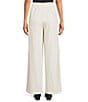 Eileen Fisher Stretch Wool Blend Crepe Wide Leg Trouser Pants, Color:Soft White - Image 2
