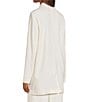 Eileen Fisher Stretch Wool Crepe Notch Lapel Long Sleeve Blazer, Color:Soft White - Image 4