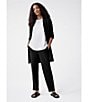 Eileen Fisher Tencel Jersey Knit Crew Neck Long Shell Tank - Image 4