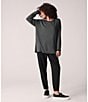 Eileen Fisher Tencel™ Lyocell Cozy Brushed Terry Hug Jogger Ankle Pants, Color:Black - Image 5