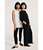 Eileen Fisher Tencel™ Lyocell Stretch Knit Jersey Wide Leg Pull-On Pants - Image 4