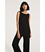Eileen Fisher Tencel™ Lyocell Stretch Knit Jersey Wide Leg Pull-On Pants - Image 5