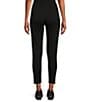 Color:Black - Image 2 - Tencel™ Organic Cotton Knit Jersey High Waisted Slim Ankle Leggings