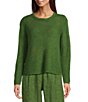 Eileen Fisher Textural Knit Round Neck Long Sleeve Pullover Sweater - Image 1