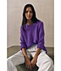 Eileen Fisher Textural Knit Round Neck Long Sleeve Pullover Sweater - Image 4
