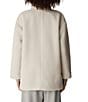 Eileen Fisher Textured Plush Knit Fleecy High Collar Long Sleeve Coat - Image 2