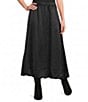 Eileen Fisher Textured Satin Bubble Hem Pull-On Midi Skirt - Image 1