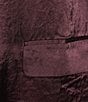 Eileen Fisher Textured Satin Notch Lapel Long Sleeve Flap Pocket Button Front Blazer, Color:Wine - Image 5