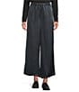 Eileen Fisher Textured Satin Wide Ankle Pants, Color:Graphite - Image 1