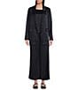 Eileen Fisher Textured Satin Wide Ankle Pants, Color:Ink - Image 3