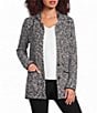 Eileen Fisher Two-Tone Yarn Notch Collar Long Sleeve Two Button-Front Jacket - Image 1