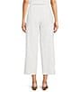 Color:Ivory - Image 2 - Washable Flex Ponte Knit Wide-Leg Pocketed Pull-On Cropped Pants