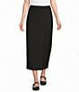 Eileen Fisher Washable Flex Ponte Pull-On Side Slit Skirt - Image 1