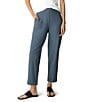 Eileen Fisher Washable Stretch Crepe Ankle Cuffed Pull-On Tapered Pants - Image 1