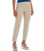 Color:Wheat - Image 1 - Washable Stretch Crepe Pull-On Slim Ankle Pants