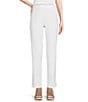 Color:White - Image 1 - Washable Stretch Crepe Pull-On Slim Leg Ankle Pants