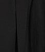 Color:Black - Image 6 - Washed Organic Cotton Poplin Mandarin Collar Sleeveless Button-Front Shirt