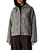 Eileen Fisher Wool-Blend Tweed Collared Long Sleeve Button-Front Boxy Jacket - Image 1