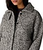 Eileen Fisher Wool-Blend Tweed Collared Long Sleeve Button-Front Boxy Jacket - Image 4