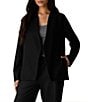 Eileen Fisher Wool Knit Jersey Long Sleeve Open-Front Jacket - Image 1