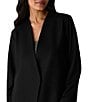 Eileen Fisher Wool Knit Jersey Long Sleeve Open-Front Jacket - Image 4