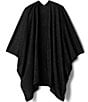 Eileen Fisher Wool Lurex Collarless 3/4 Sleeve Open-Front Poncho - Image 5