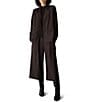 Eileen Fisher Wool Spun Notch Lapel Collar Long Sleeve Two Button-Front Blazer - Image 3