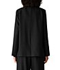 Eileen Fisher Wool Spun Notch Lapel Collar Long Sleeve Two Button-Front Blazer - Image 2