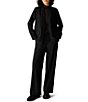 Eileen Fisher Wool Spun Notch Lapel Collar Long Sleeve Two Button-Front Blazer - Image 3