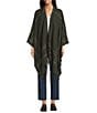 Eileen Fisher Wool Twill Plaid Wrap, Color:Woodland - Image 3