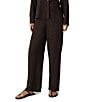 Eileen Fisher Woven Plisse Straight Leg Pull-On Coordinating Pants - Image 4