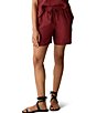 Eileen Fisher Yarn-Dyed Stripe Elastic Waist Walking Shorts - Image 1
