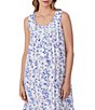 Eileen West Butterfly Garden Sleeveless Scoop Neck Jersey Knit Short Chemise, Color:White Ground Butterfly Garden - Image 4