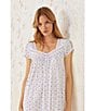 Color:Floral Print - Image 5 - Cap Sleeve Sweetheart Neck Cotton Jersey Knit Floral Nightgown