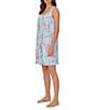 Eileen West Floral Jersey Knit Sleeveless Sweetheart Neck Chemise, Color:Aqua Floral - Image 3
