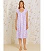 Color:Lilac Ground - Image 4 - Floral Modal Jersey Cap Sleeve Sweetheart Neck Waltz Nightgown